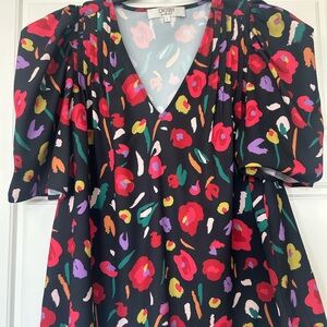 CROSBY by Mollie Burch Colorful Floral Blouse